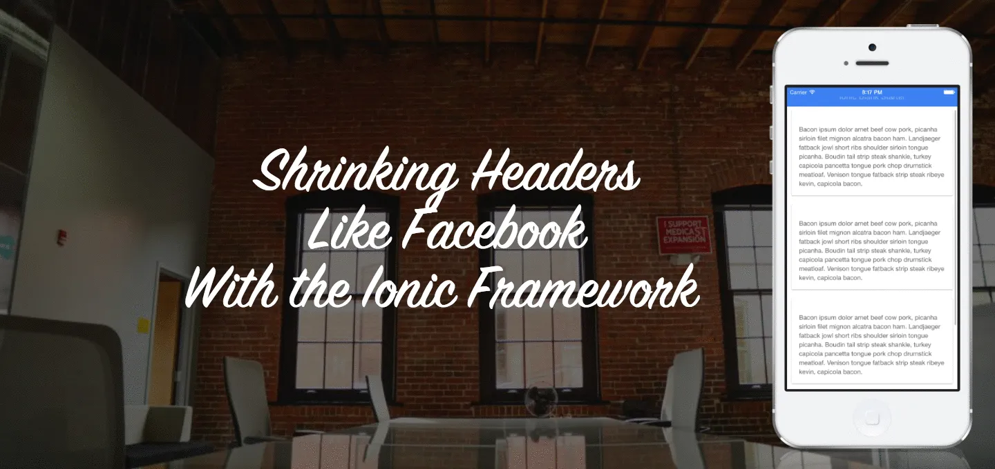 Shrinking Headers Like Facebook With the Ionic Framework