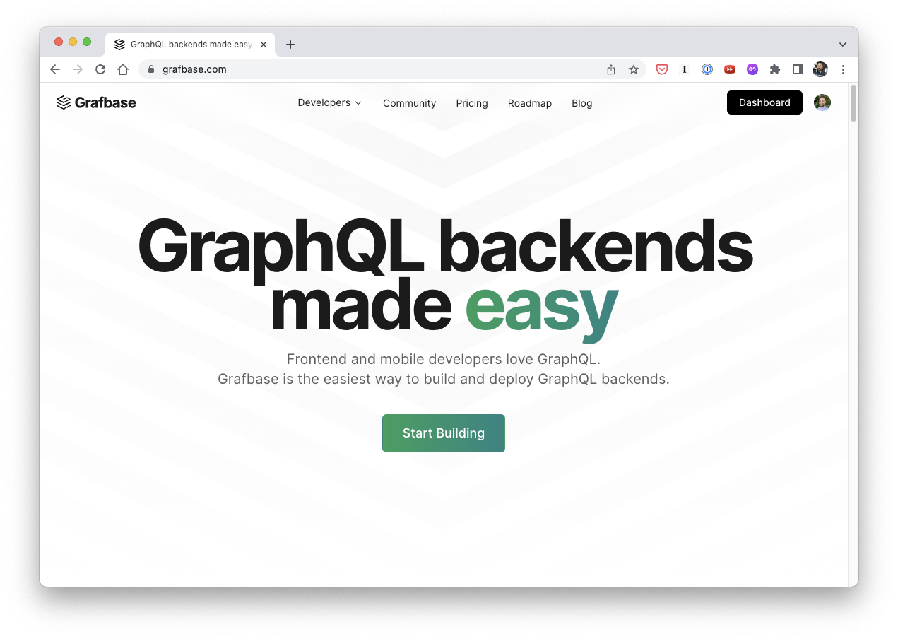Grafbase homepage