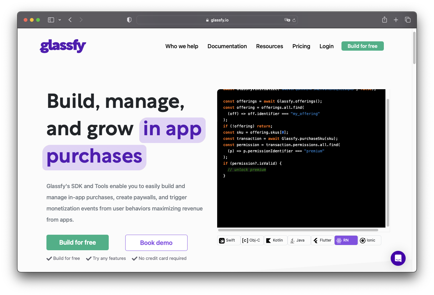Glassfy Overview