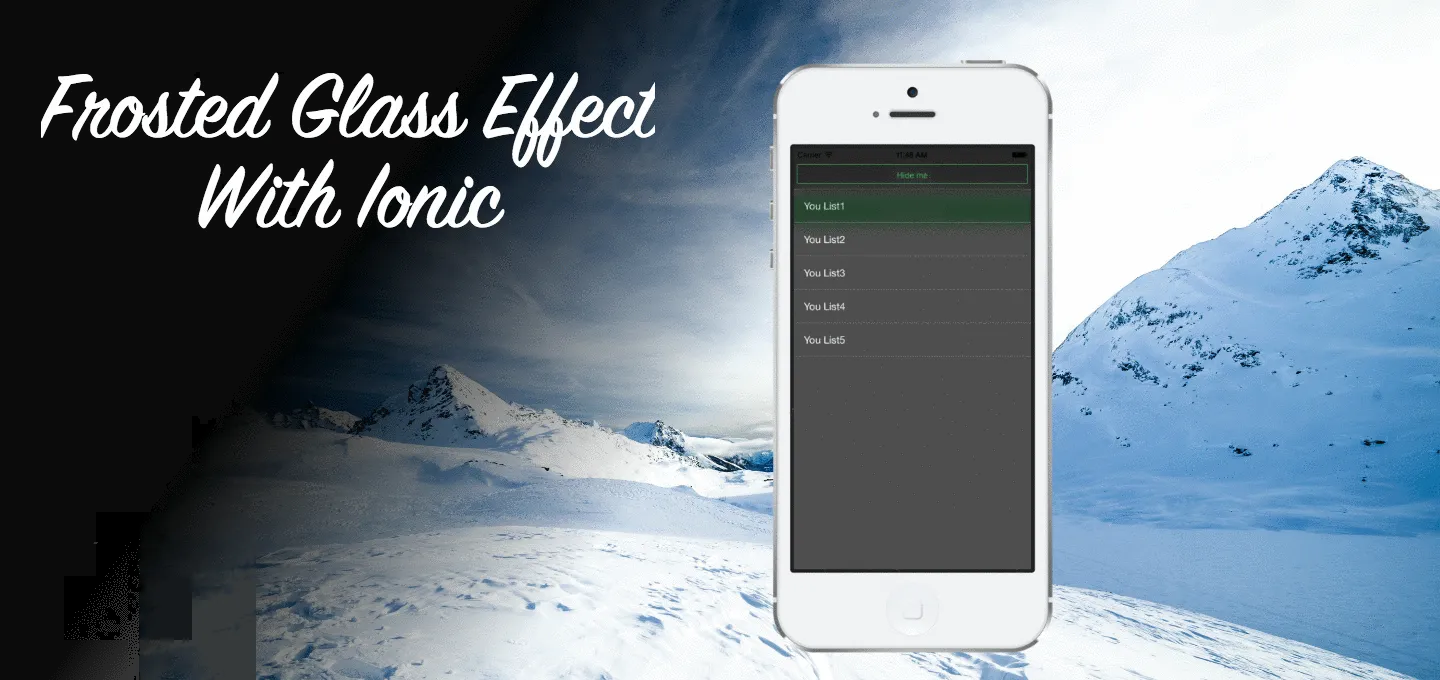 Adding Frosted Glass Effect to your Ionic Framework App