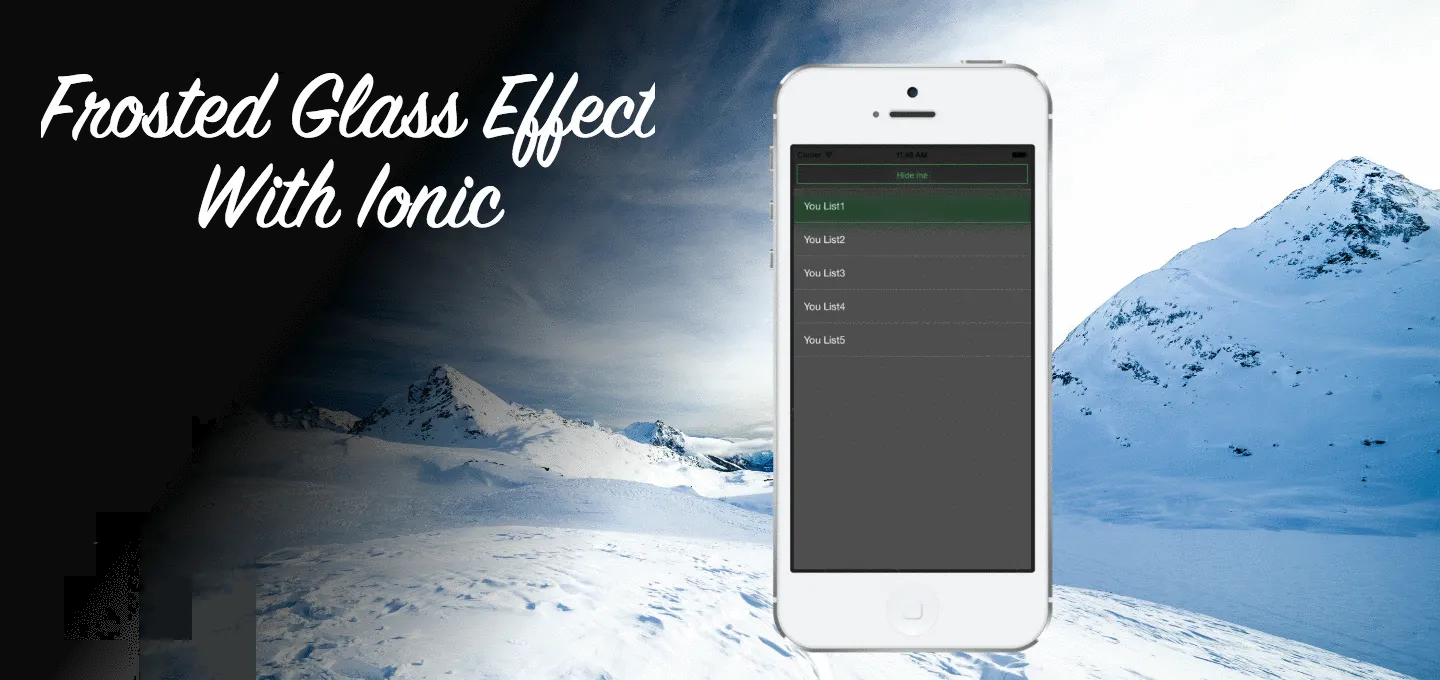 Adding Frosted Glass Effect to your Ionic Framework App | Devdactic