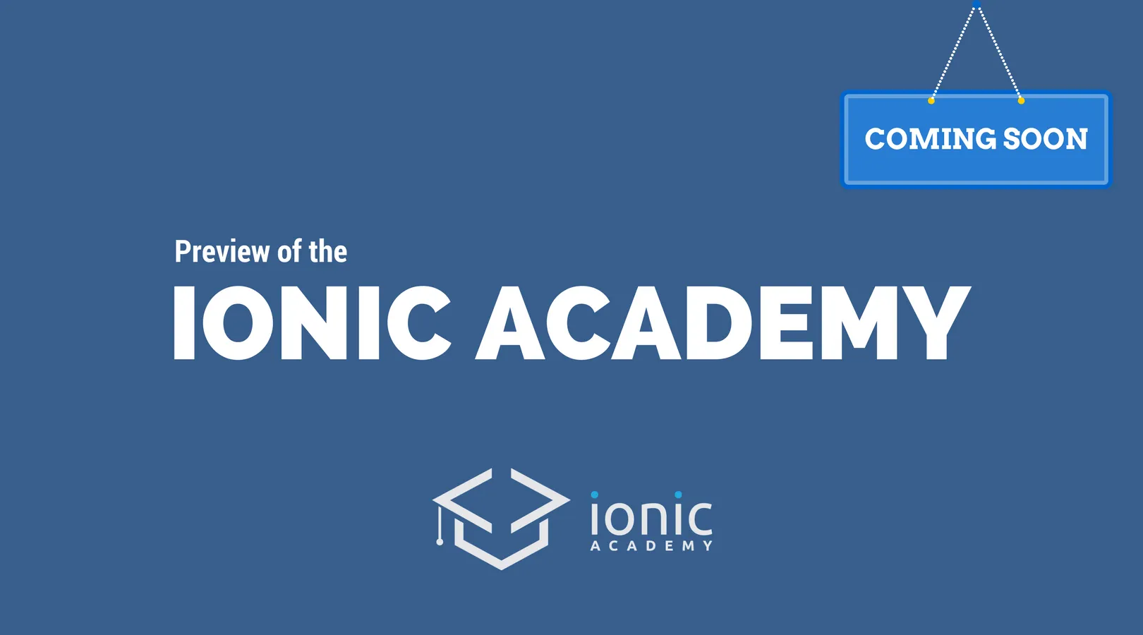 Preview of the Ionic Academy