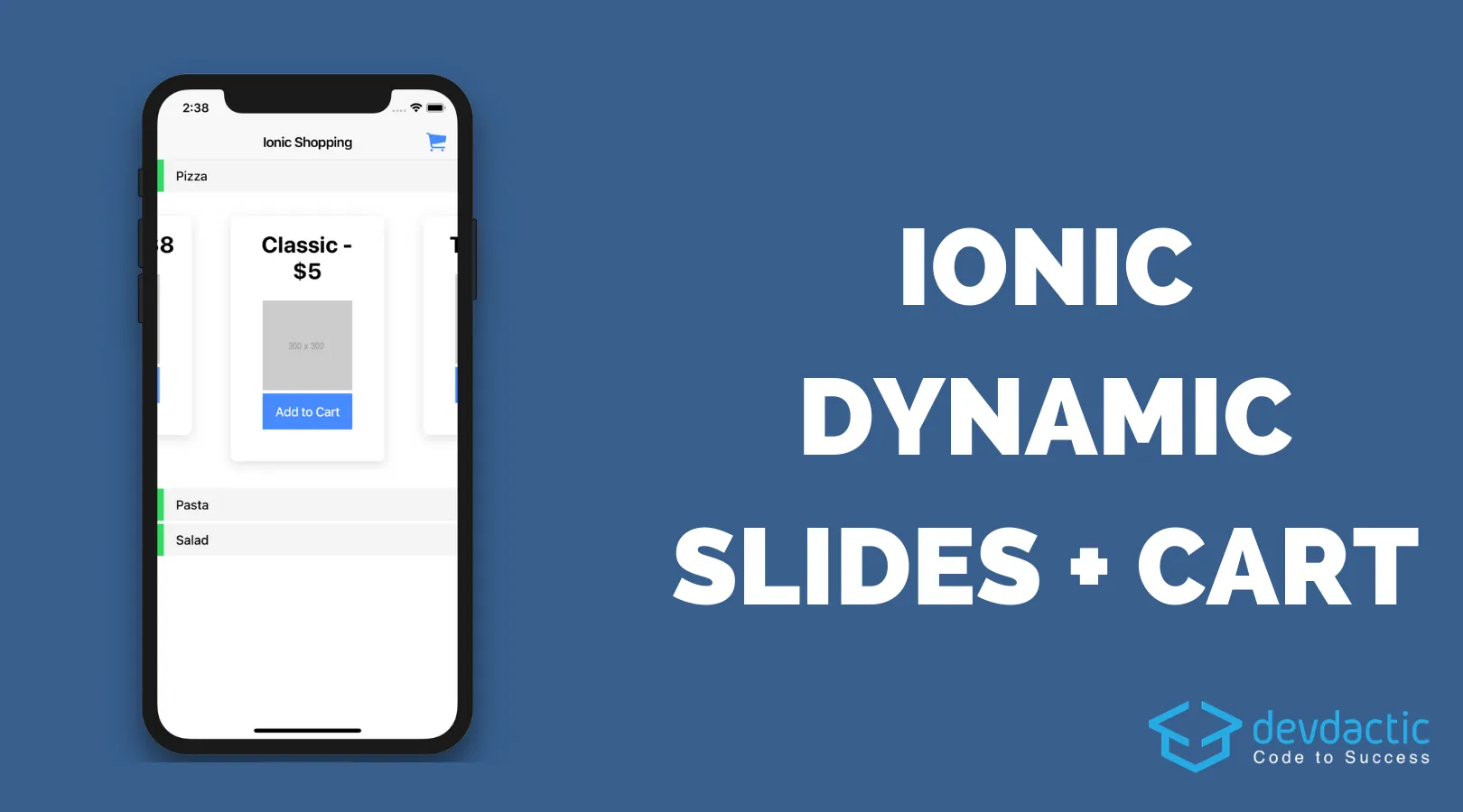 Dynamic Ionic 4 Slides with Shopping Cart