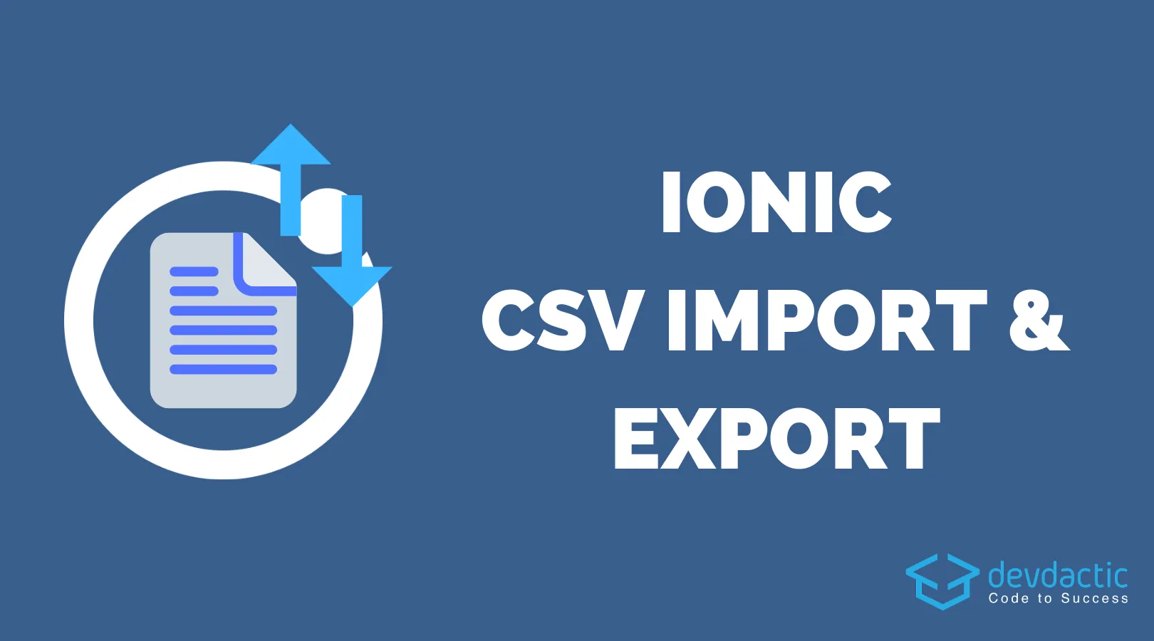 How to Import & Export CSV Data using Papa Parse with Ionic