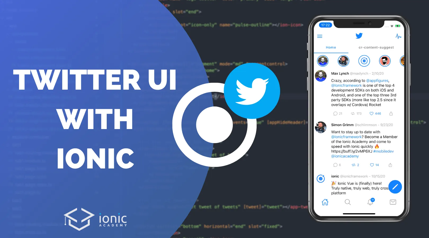 Building the Twitter UI with Ionic Components | Devdactic